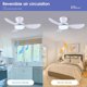 thumbnail image 2 of Ventilador Techo Kviflon 36 Pulgadas Luz LED Control Remoto App, 2 of 3