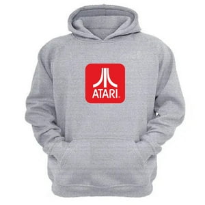 Genérico - Polerón Canguro Atari Gris Claro Talla S Unisex