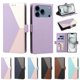 thumbnail image 5 of Funda con Solapa para iPhone 17 Pro, Diseño Tricolor con Ranuras, Morado, 5 of 6