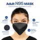 thumbnail image 3 of Máscara N95 AccuMed BNX negra certificada por NIOSH, paquete de 20 unidades, fabricada en EE. UU., 3 of 7