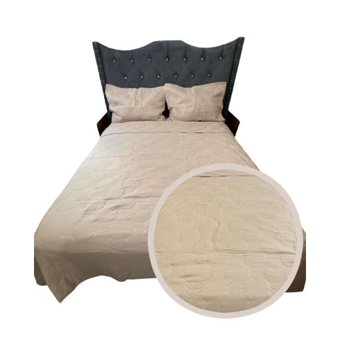 Iiimussa - Cubrecama Quilt De Lujo Verano Delgado King Beige