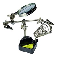 Vizmark - Porta Cautín Tercera Mano Con Lupa Zd-10G