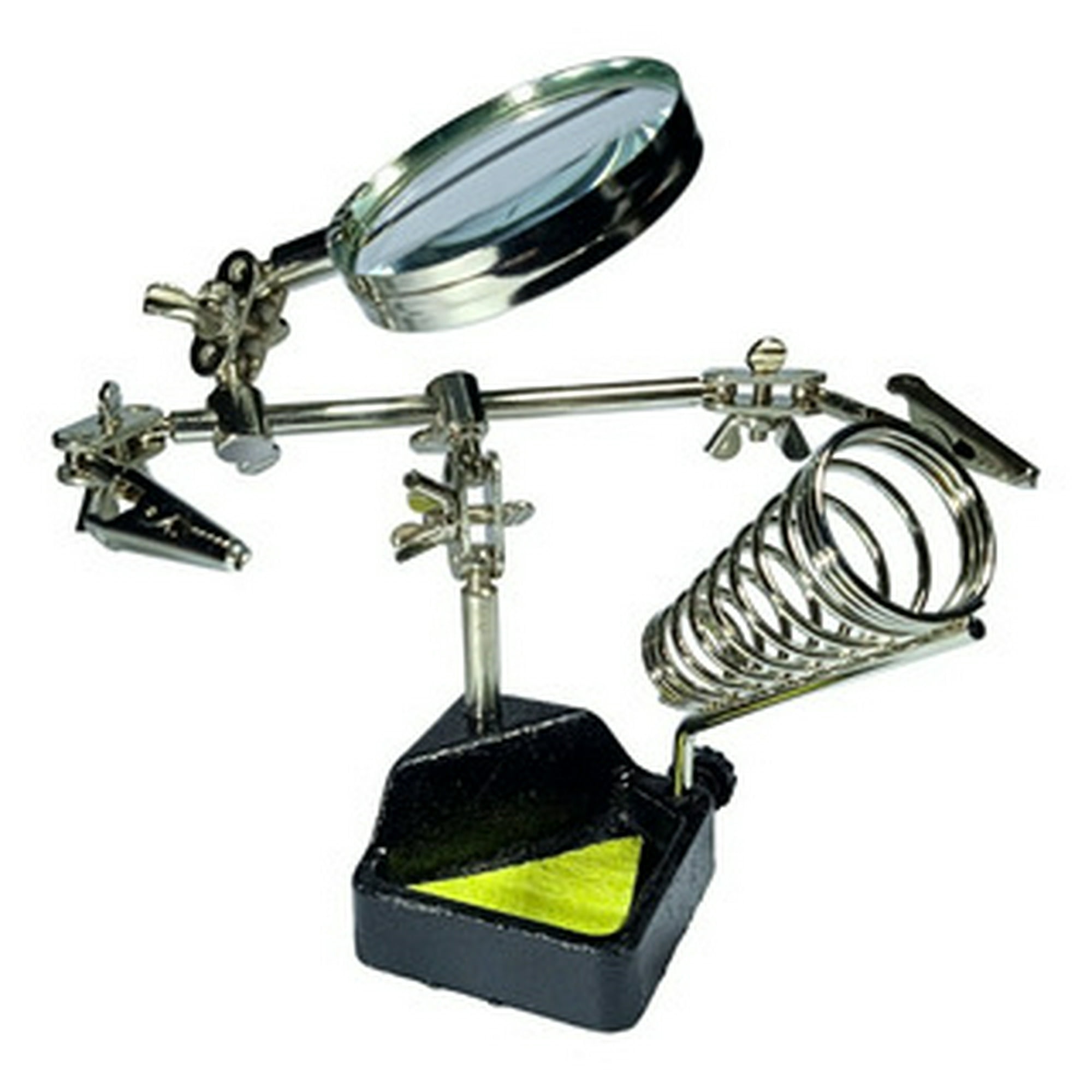 Vizmark - Porta Cautín Tercera Mano Con Lupa Zd-10g