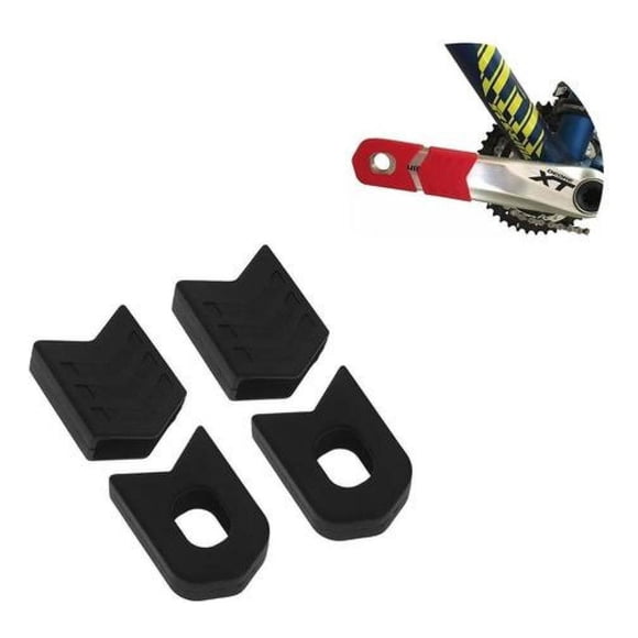 Funda Protector De Silicona Para Biela De Bicicleta Enlee negro Única