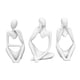 thumbnail image 5 of Figurita De Pensador Abstracto De Resina, Adorno De Mesa Para Hoteles, Chimenea, Color Blanco, 3 Piezas, 5 of 5