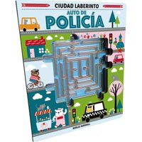 Zig-Zag - Libro Ciudad Laberinto - Auto De Policía / 10 Páginas De Cartón Troqueladas De 24 X 28,8 Cm. Tapa Cartón Troquelada. Incluye Laberinto Plástico Y Bola Metálica.