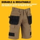thumbnail image 3 of Pantalones cortos de trabajo DEWALT Protradesman para hombre, polialgodón, color canela 36, 3 of 5