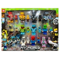Total E-Commerce - Juguete Set 24 Figuras Armables 8Cm Bloques Myworld Infantil