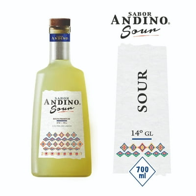 Cóctel Pisco Sour Limón Premium 14° Botella 700 Cc Sabor Andino