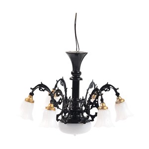 Bothyi - Lámpara De Luz De Techo A Escala 1:87, Accesorio De Juguete, Modelo Diorama, Lámparas De Vía Férrea, Lámpara Negra