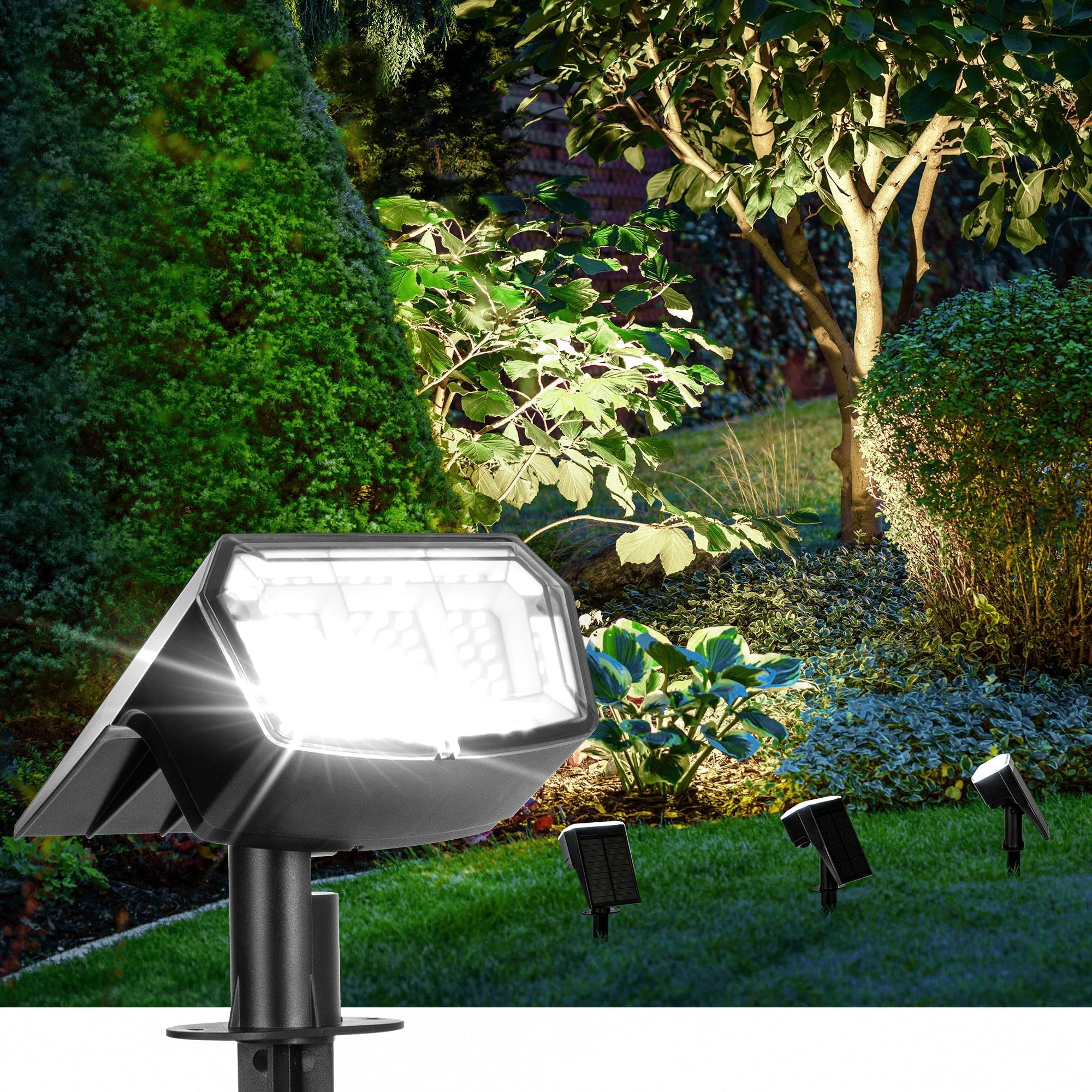 Focos Solares Auderwin 63 Led, 3 Modos De Iluminación, Paquete De 4