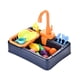 thumbnail image 3 of Juego De Juguetes Para Fregadero De Cocina De Simulación Juego De Verduras Cortadas Grifo De Agua Simulado Azul, 3 of 3