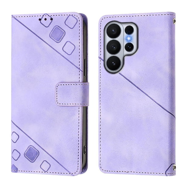 Funda Cartera para Samsung Galaxy S26 Ultra con Soporte y Ranuras, Resistente a Golpes y Rayones Morado