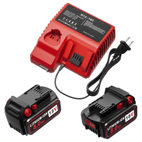 Batería PercooAir 18V 8,0 Ah, paquete de 2, reemplazo con cargador