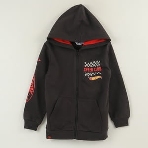 Poleron Abierto Niño Speed Club Negro Hot Wheels