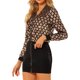 thumbnail image 4 of INSPIRE CHIC Chaqueta Bomber Recortada con Lentejuelas para Mujer, Cuello Alto, Manga Larga, Cremallera, Talla M, Dorado, 4 of 7