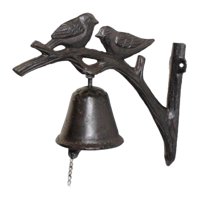 Magideal - Timbre Fundido Montado En La Pared Timbre De Puerta Colgante, Campana Decorativa Rústica Campana De Sacudida Vintage Campana De Mano Campana De Jardín
