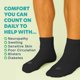 thumbnail image 5 of Calcetines para diabéticos Doctor's Choice para hombre, color negro, 10-13, 5 of 6
