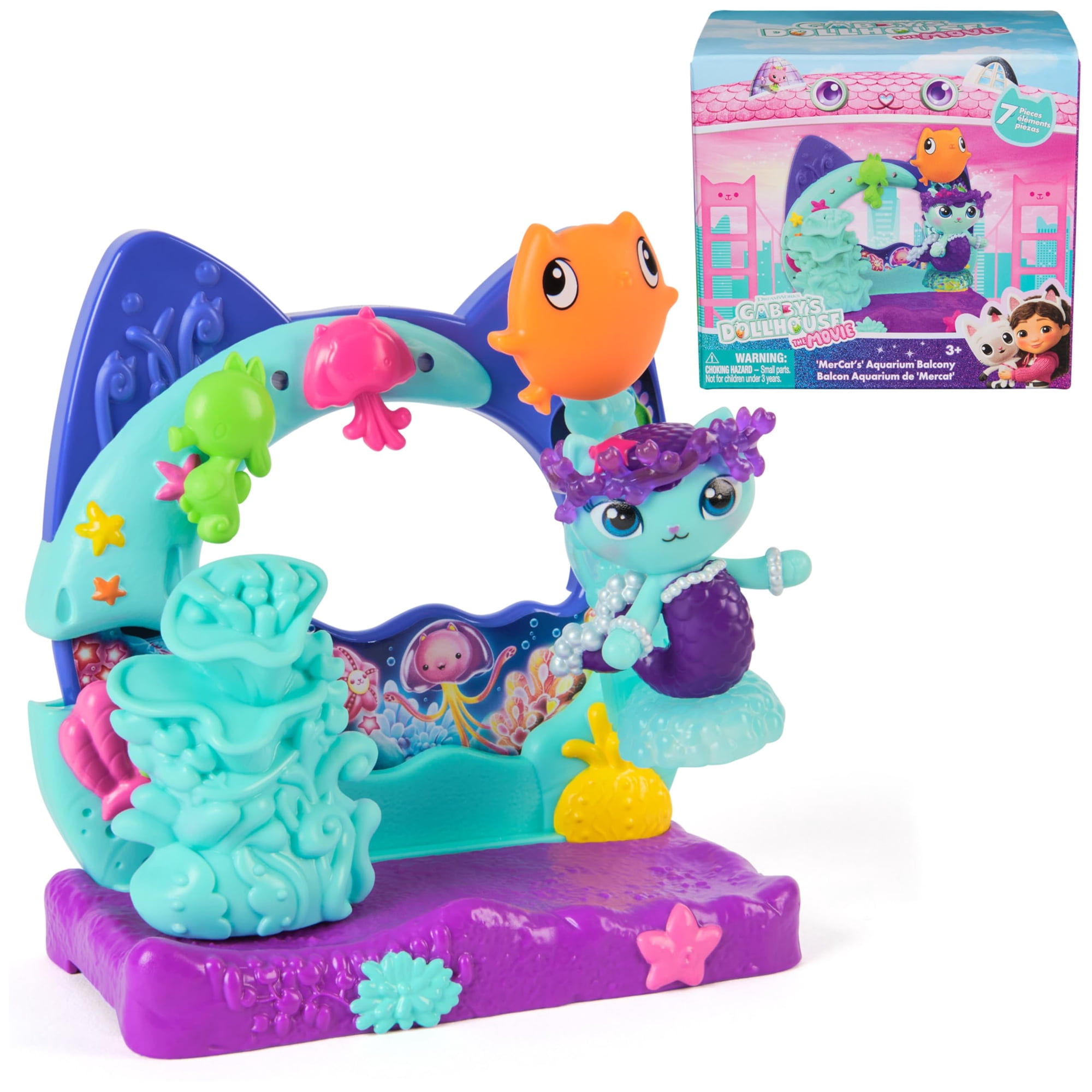 Dreamworks Gabby's Dollhouse - Set De Juego De Figuras De Juguete Acuario De Gabby's Dollhouse De Dreamworks