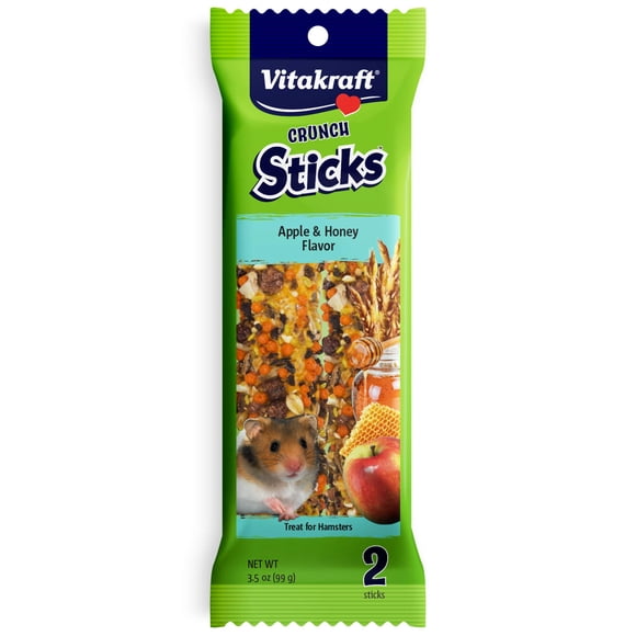 Hamster Treat Vitakraft Crunch Sticks de manzana y miel, 100 g