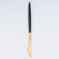 Xmhytop 4 Piezas Cubiertos De, Utensilios De Cocina Y Cubiertos Cotidianos,Cuchillo De Mesa,Gond Negro