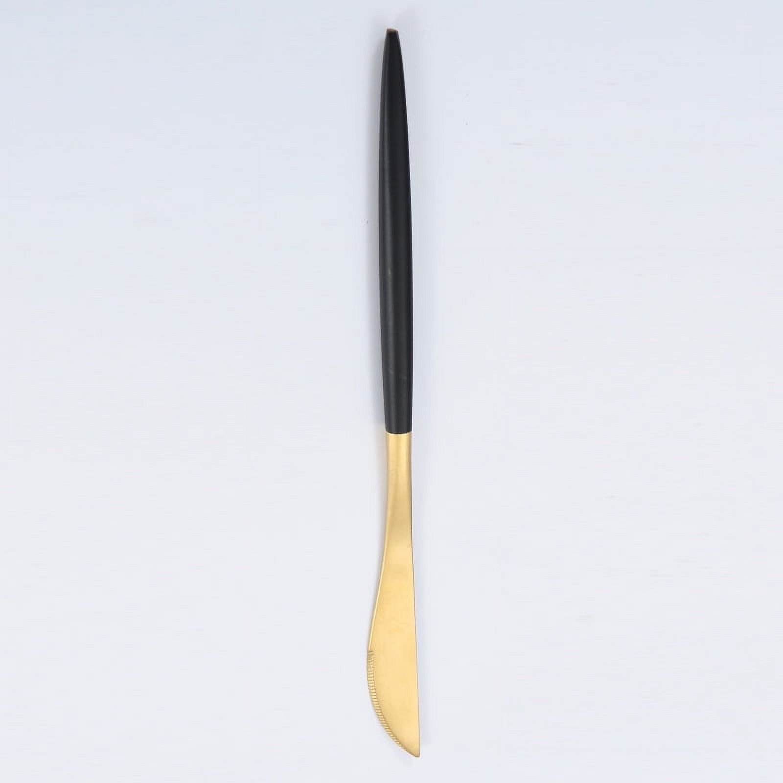 Xmhytop 4 Piezas Cubiertos De, Utensilios De Cocina Y Cubiertos Cotidianos,Cuchillo De Mesa,Gond Negro