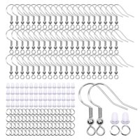 Bothyi - Juego De Fabricación De Pendientes, Anillas Para Saltar, 75 Pares De Cierres De Pendientes, Anzuelo Para Pescar, Manualidades Diy