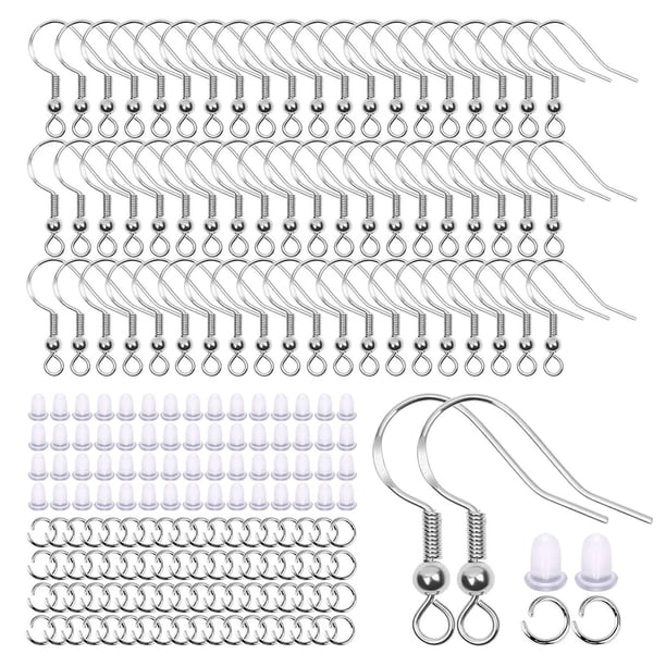 Juego De Fabricación De Pendientes, Anillas Para Saltar, 75 Pares De Cierres De Pendientes, Anzuelo Para Pescar, Manualidades DIY