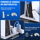 thumbnail image 5 of Soporte de almacenamiento para PS5 con 2 ventiladores de enfriamiento, estación de carga rápida para controladores con 3 puertos USB adicionales, estación de enfriamiento accesorios soporte vertical, 5 of 5