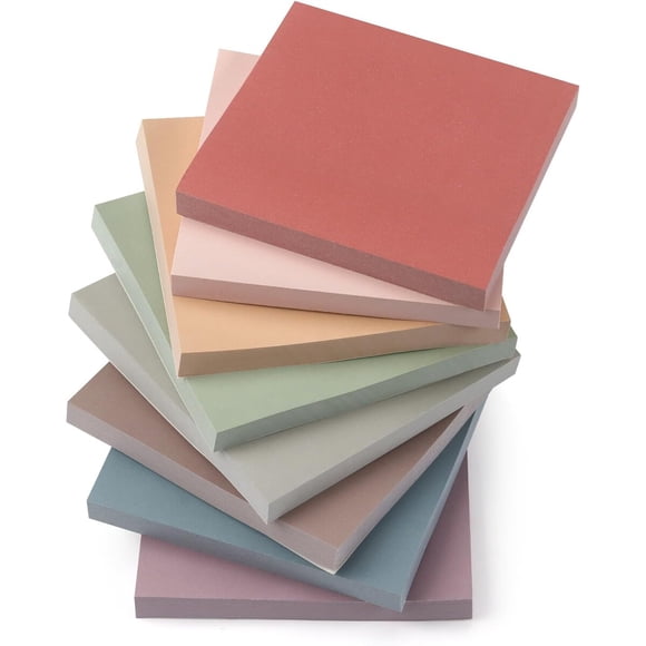 Notas Adhesivas 3x3 Pulgadas 8 Colores Morandi 80 Hojas