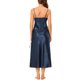 thumbnail image 3 of INSPIRE CHIC Camisón de Satén para Mujer con Cuello en V, Sin Mangas, Maxi Camisón con Tirantes Ajustables y Detalle de Pliegues, Vestido de Ropa de Dormir Sedoso, Talla XX-Large Azul, 3 of 6
