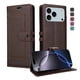 thumbnail image 1 of Premium Wallet Case for iPhone 17 Pro with Card Slots & Kickstand, Flip Cover Brown, 1 of 6