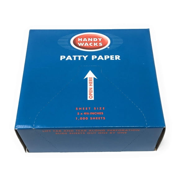 Papeles para hamburguesas Handy Wacks P-50 x 5 x 12 cm, paquete de 1000