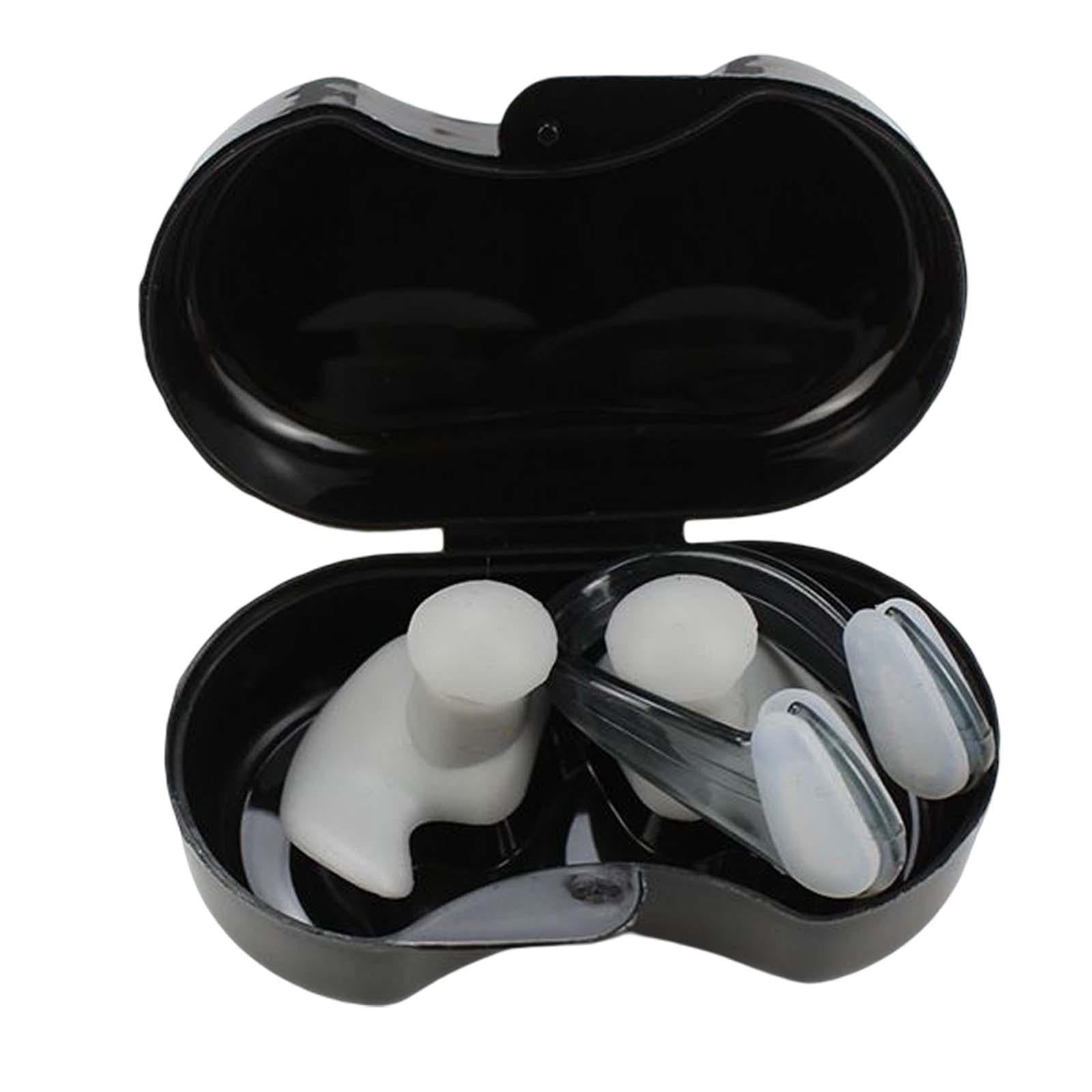 Ioensy - Juego De Tapones Para Los Oídos Y Pinzas Para La Nariz Para Entrenamiento, Tapones Para Los Oídos Y La Nariz, Para Adultos, Color Gris