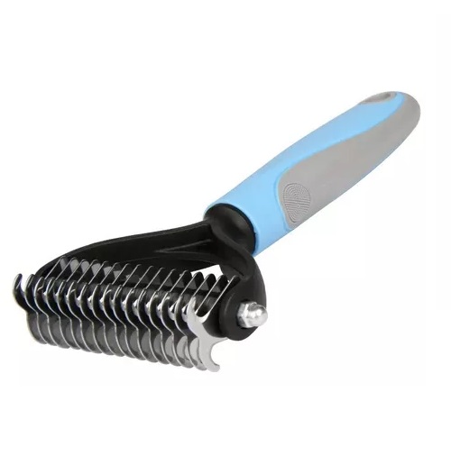 Defensor - Cepillo Profesional Corta Nudos Para Mascotas, Perros, Gatos, Celeste