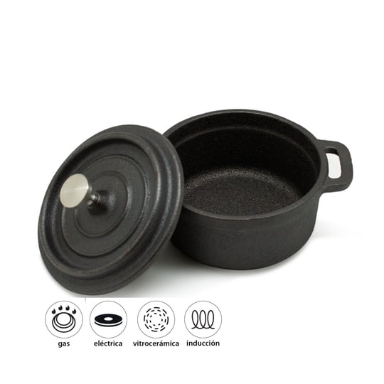 Olla De Hierro Fundido 6902221290489 Negro 1 Piezas Wayu