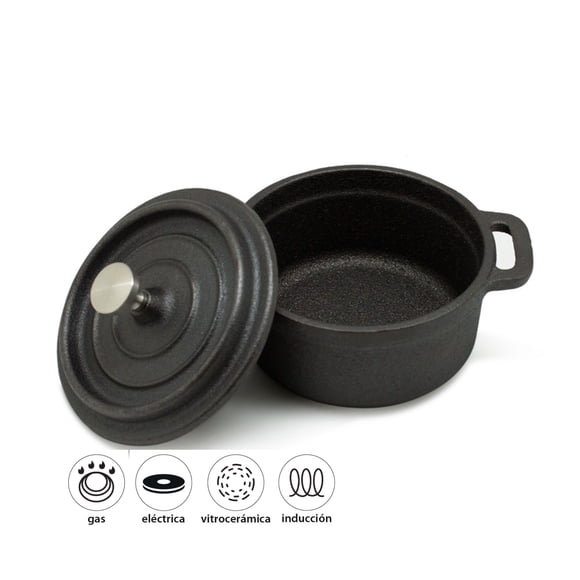 Olla De Hierro Fundido 6902221290489 Negro 1 Piezas