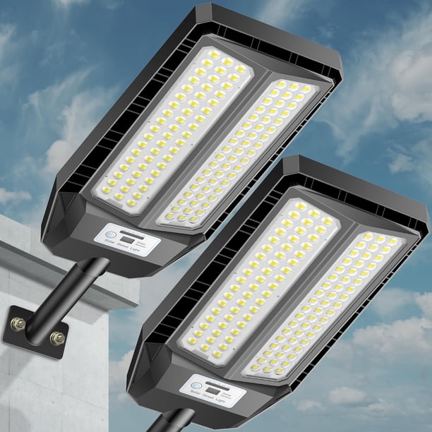Farolas solares VOOJOY 5000W 7000K con sensor de movimiento, paquete de 2 unidades