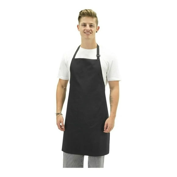 Pechera Delantal Negro Cocina Gastronomia Unisex