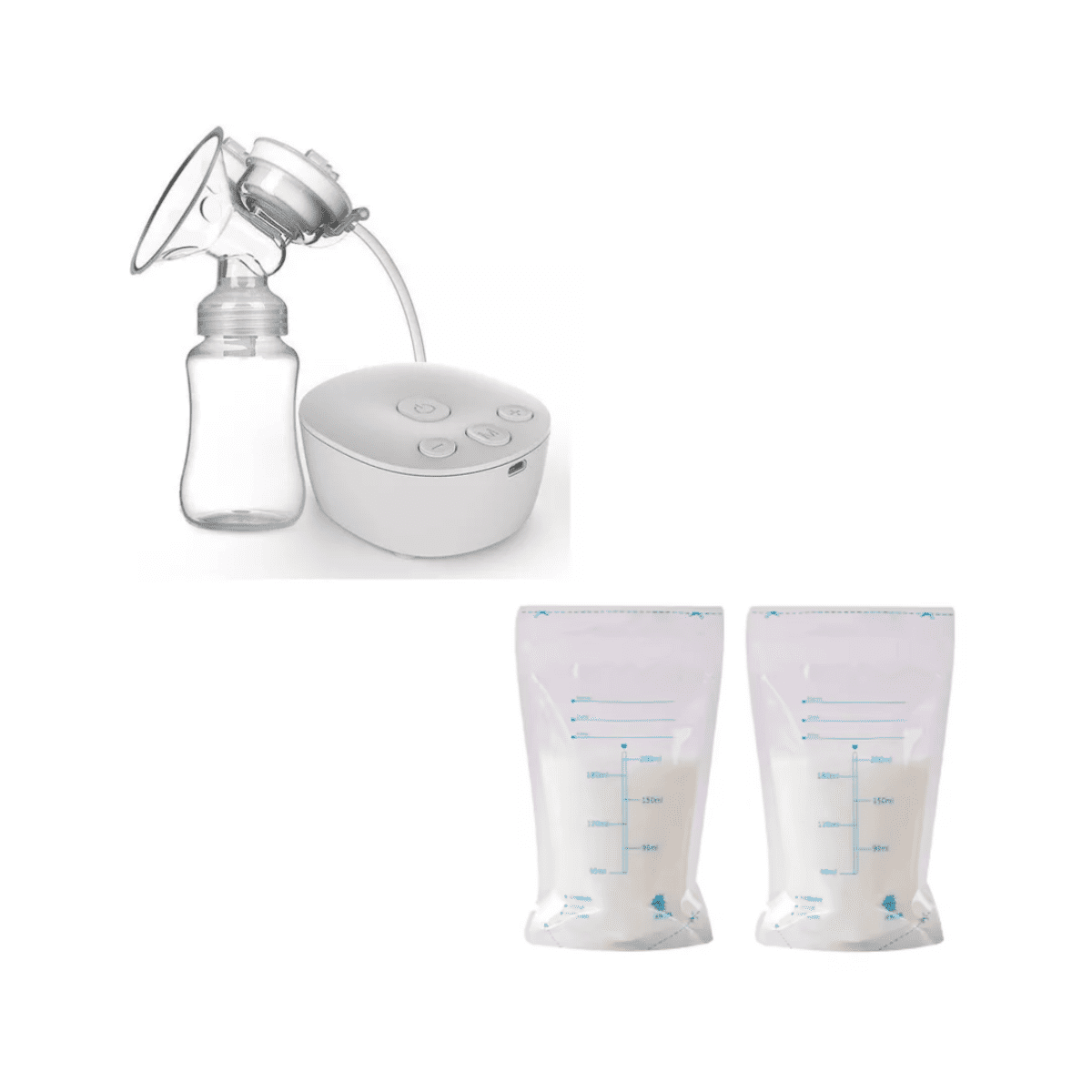 Genérico - Recolector Eléctrico Leche Materna Sacaleche + 30 Bolsas