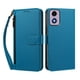 thumbnail image 1 of Funda Tipo Billetera para Motorola Moto E14 4G con Soporte y Bolsillo con Cierre Azul, 1 of 1