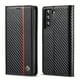 thumbnail image 1 of Premium Leather Wallet Case with Carbon Fiber Pattern for Samsung Galaxy S23 Ultra S22 S21 FE Ultra S20 FE S10 Plus A54 A53 A52 A52s A51, 1 of 3