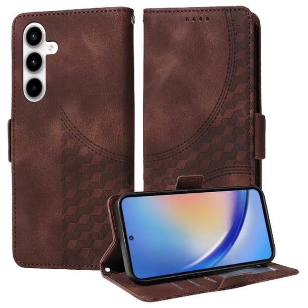Carcasa FOXDOCK Samsung Galaxy A35 5G de cuero PU, diseño acolchado clásico, protección contra caídas y rayones