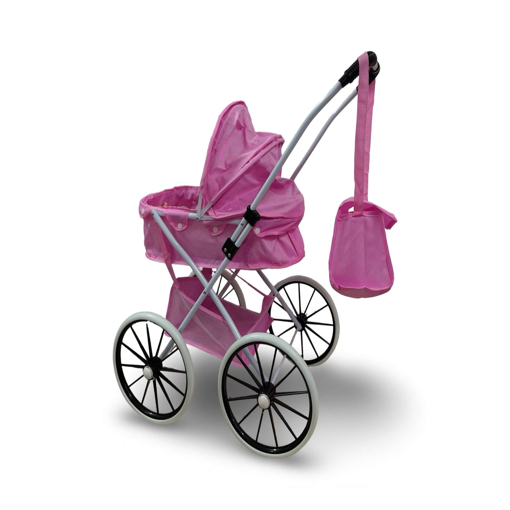 Genérico - Coche Carreola De Muñeca Ruedas Grandes Rosa
