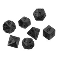Bothyi - 7 Piezas De Dados Poliédricos Negros Para Niños, Juguetes, Juegos De Rol, Suministros Para Fiestas