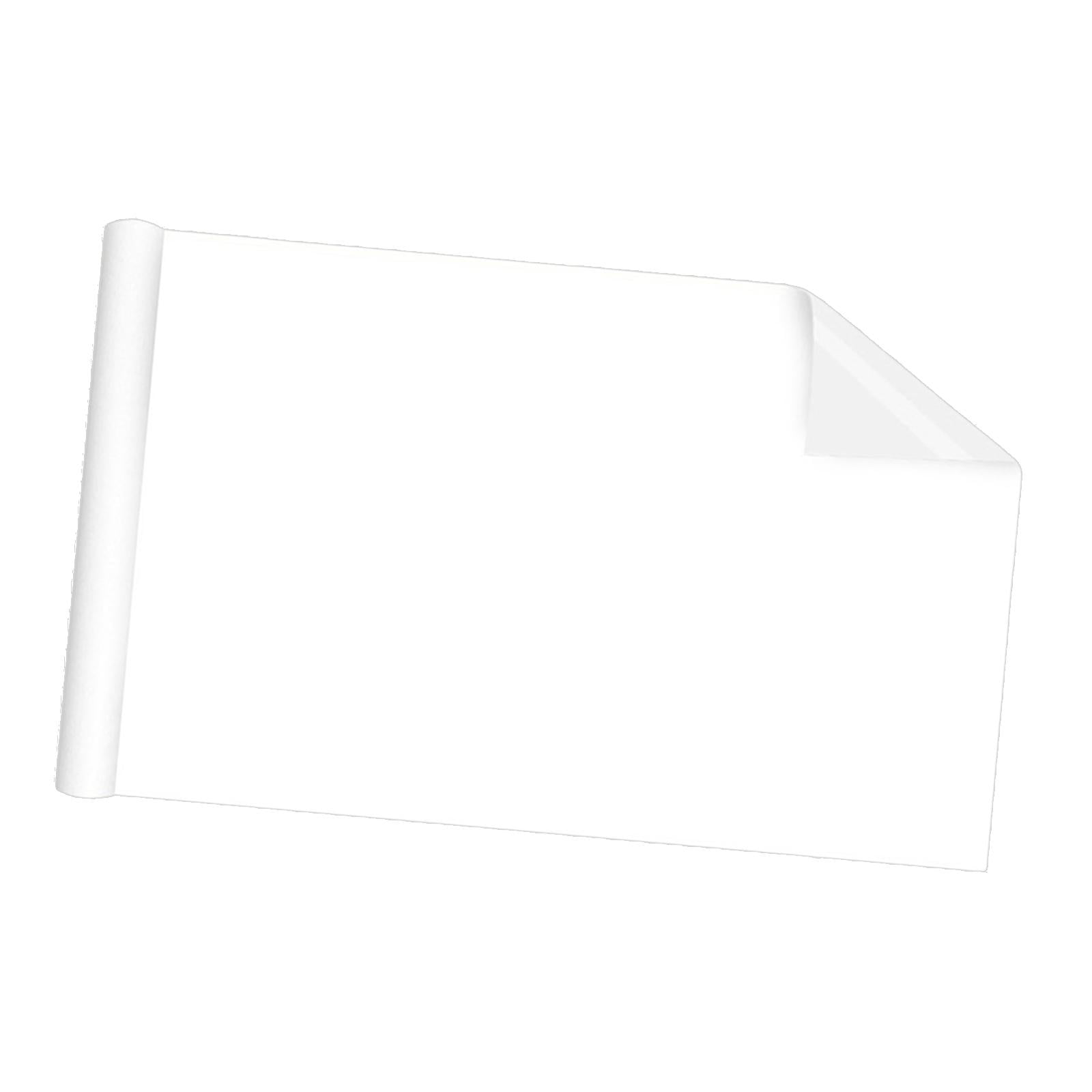 Magideal - Pizarra Blanca De Borrado En Seco, 1 Rollo De Papel De Contacto, Hoja Borrable, Tablero De Póster Para Escritorio, Habitación, Pared, Cocina, Refriger , 45cmx10m Blanco