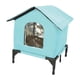 thumbnail image 1 of Casa Para Gatos Portátil E Impermeable Para Exteriores, Ideal Para El Patio Exterior En Invierno, Talla M, Color Azul, 1 of 5