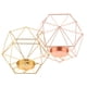 thumbnail image 2 of 2Pcs 3D Geometric Wedding Party Candelero Candelero Gold + Rose Gold, 2 of 5