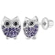 thumbnail image 1 of Aros de buho de plata 925 con circones para niñas, 1 of 2