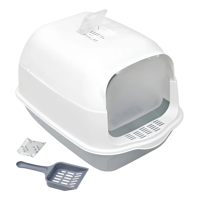 Genérico - Arenero Gato Cerrado Filtro Anti Olor Puerta Abatible Pala Color Rosa